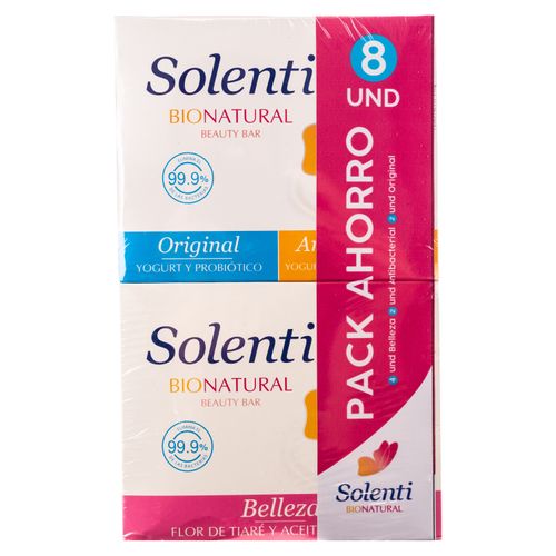 Jabón Solenti de Tocador Hidrata Y Relaja 8 Pack - 880 g