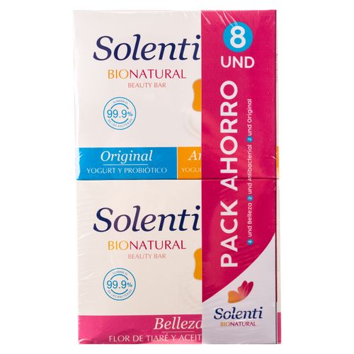 8 Pack Jabon Solenti Tocador Hidrate Y Relaja - 880gr