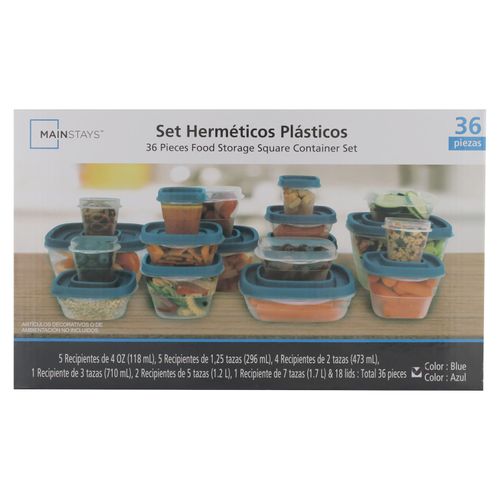 Set Mainstays Hermeticos Plasticos 36pcs