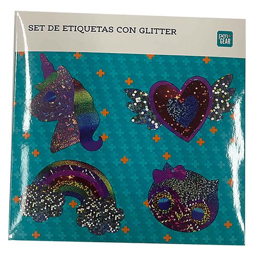Set de etiquetas Pen+Gear, con brillos. Modelo: DY04517