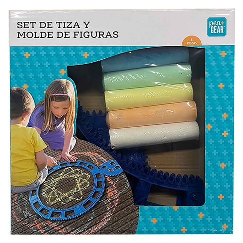 Set de tiza, Pen+Gear, y 2 estencil. Modelo: DY04407