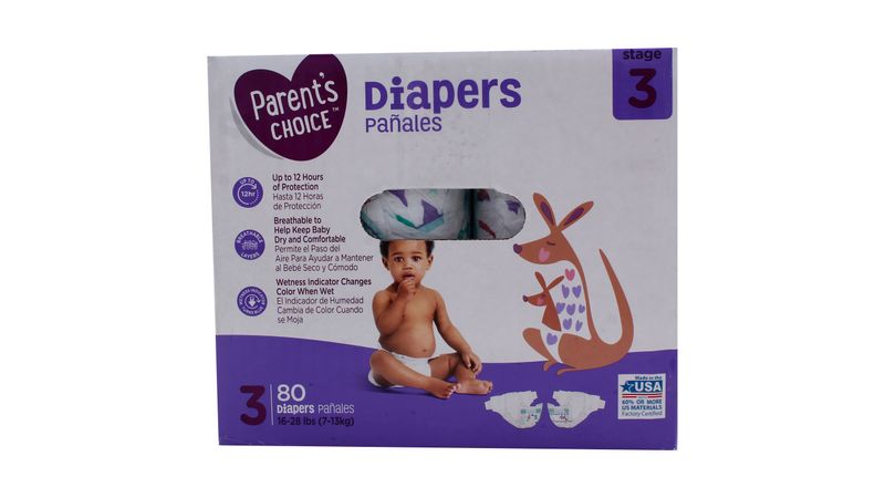 Walmart parents choice diapers best sale size 3