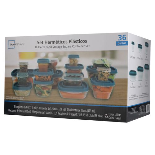 Set Mainstays Hermeticos Plasticos 36pcs
