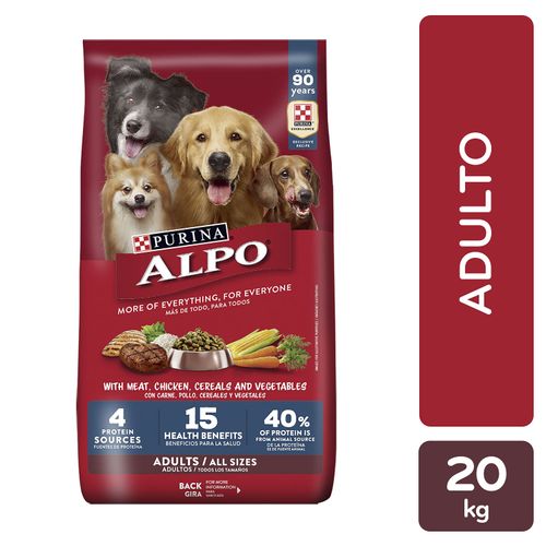 Comida Alpo Perro Adulto - 20000Gr