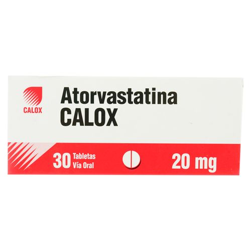 Atorvastatina Calox 20 mg caja 30 compromidos - Precio indicado por caja