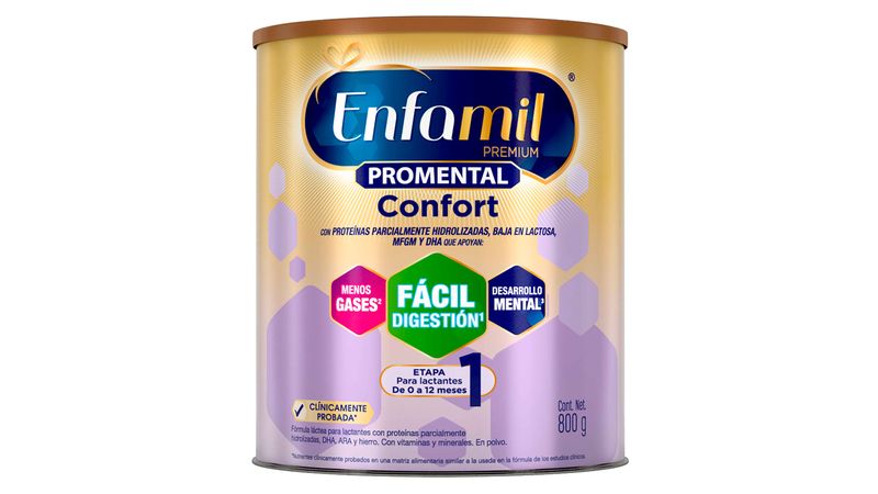 Enfamil Premium Promental Confort Fórmula Especializada para Lactantes de 0  a 12 meses Paquete 6 Latas de 800 gramos c/u : : Bebé
