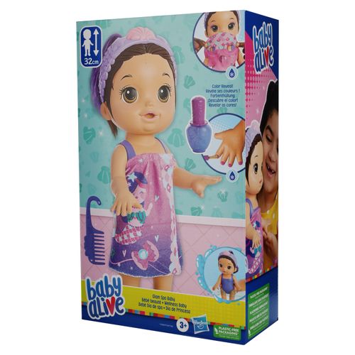 Baby Alive Bebe Dia De Spa Pelo Castano