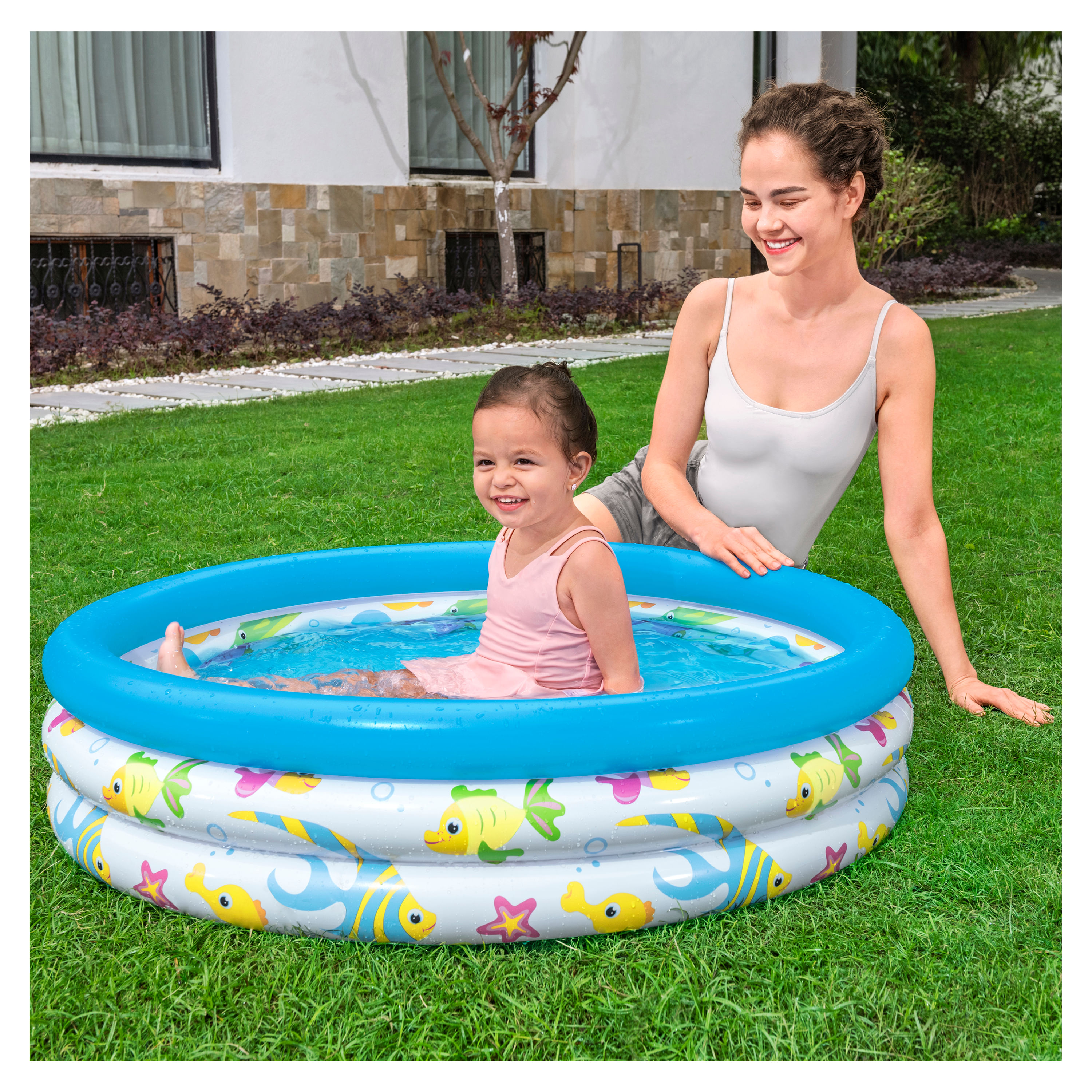 UBBCARE Piscina de bolas de espuma para bebés, piscina suave para niños  pequeños, 35 x 12 pulgadas, piscina redonda de espuma viscoelástica para