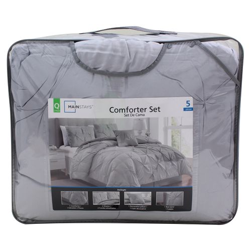 Set Mainstays Edredon Pt Gris 5 Pzs Queen