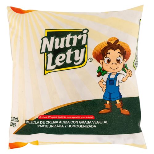 Crema Nutrilety Ácida Pasteurizada Y Homogenizada - 400 g
