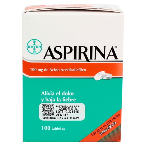 Aspirina Bayer Nino 100Mg  -Precio indicado por Unidad-