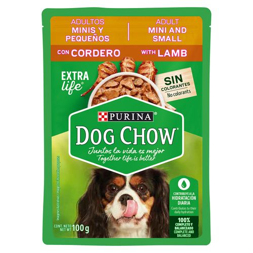 Alimento Húmedo Adultos Minis Y Pequeños Purina Dog Chow Cordero 100gr