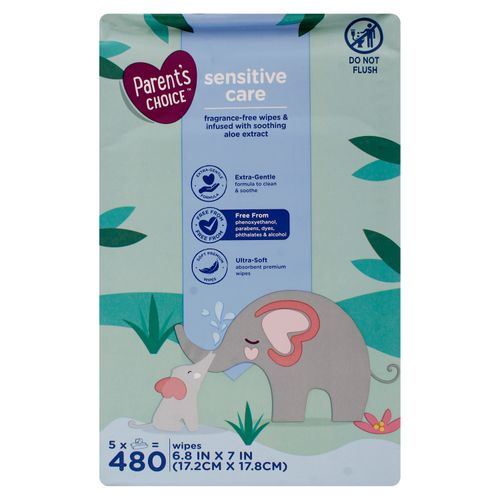 Toalla Parents Choice Humeda Sensitive -480 Unidades