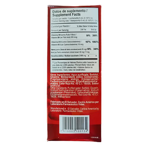 Ferroprin Antianémico Vides Jarabe - 240ml
