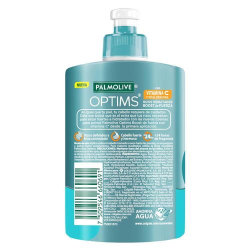 Crema Para Peinar Palmolive Optims Vitamina C, Rizos Hidratados - 150ml