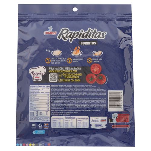 Tortilla Bimbo Trigo Burritos Clásicas 5 uds - 250 g
