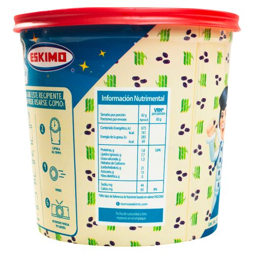 Helado Ron Con Pasas Eskimo Lt - 484Gr