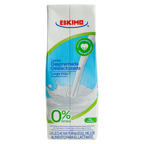 Leche Eskimo Ultrapasteurizada Deslactosada 0% Grasa - 1 Litro