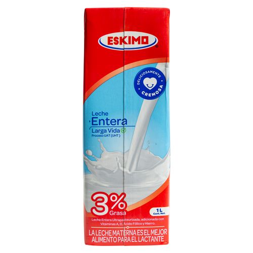 Leche Eskimo Ultrapasteurizada Entera 3% Grasa - 1 Litro