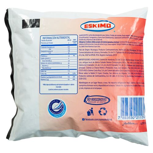 Leche Eskimo Con Fresa Uht Bolsa 400Ml