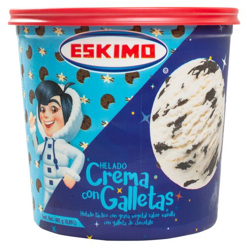 Helado Eskimo De CremaCon  Galleta Lt- 484gr