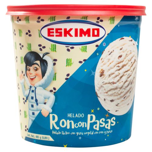 Helado Ron Con Pasas Eskimo Lt - 484Gr