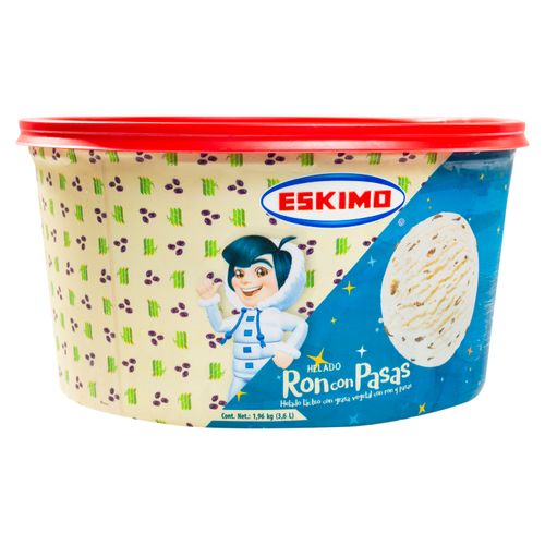 Helado Eskimo Ron Con Pasas 1960Gr