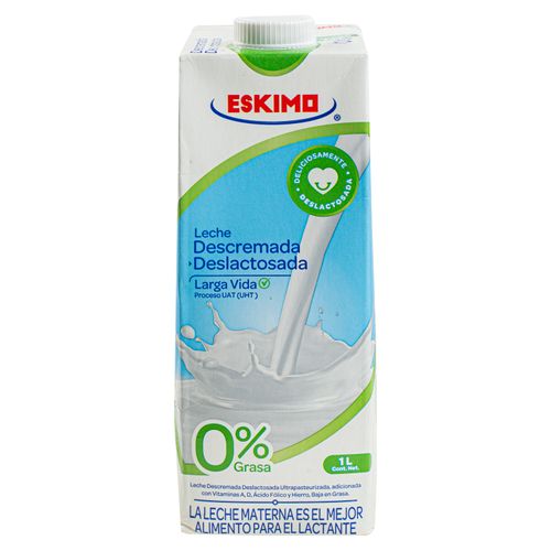 Leche Eskimo Ultrapasteurizada Deslactosada 0% Grasa - 1 Litro