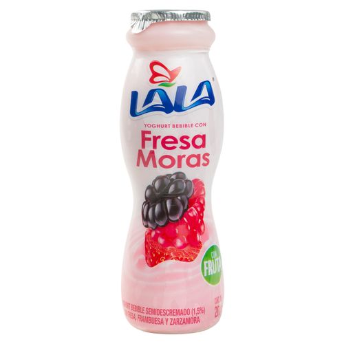 Yogurt Lala Liquido Sabor A Frambuesa Y Fresa- 200gr