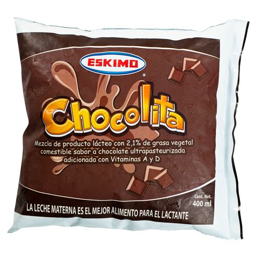 Leche Con Chocolate Eskimo Ultrapasteurizada Bolsa -400ml