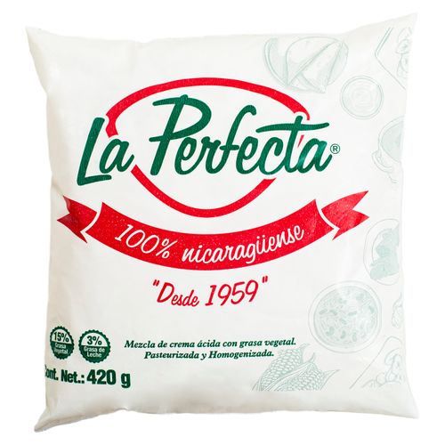 Crema ácida La Perfecta  Bolsa - 420 g