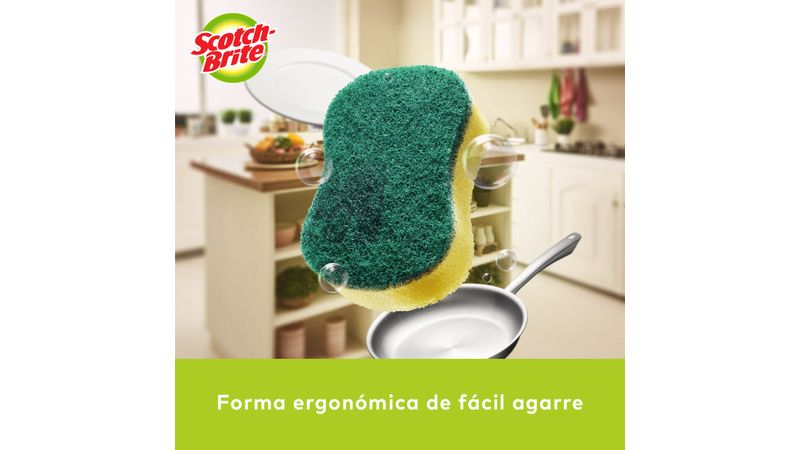 Scotch-Brite® Esponja para fregar sin rayar delicada, 3 unidades