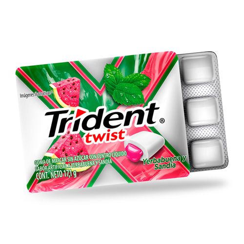 Goma Mascar Trident Sandia Yerba - 17.1gr