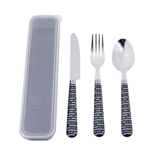 Cubiertos Haus De Acero Y Mango Plástico,Set 4Pzas