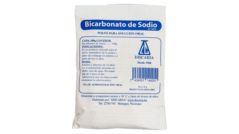 Comprar Bicarbonato De Sodio Discarsa Paquete