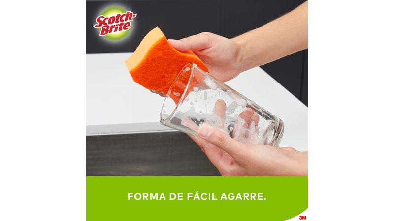 Scotch-Brite® Esponja para fregar sin rayar delicada, 3 unidades