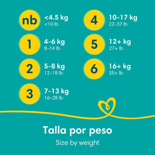 Pañales Pampers Baby-Dry Talla 1, 4-6kg - 44Uds