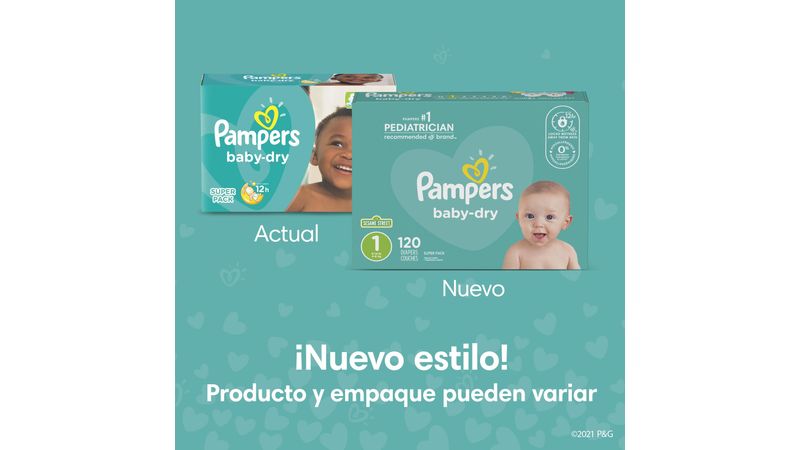 Comprar Pañales Pampers Baby-Dry Talla 1, 4-6kg - 120Uds