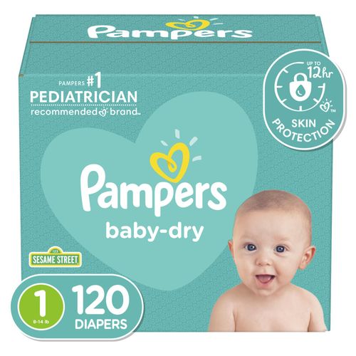 Pañales Pampers Baby-Dry Talla 1, 4-6kg - 120Uds