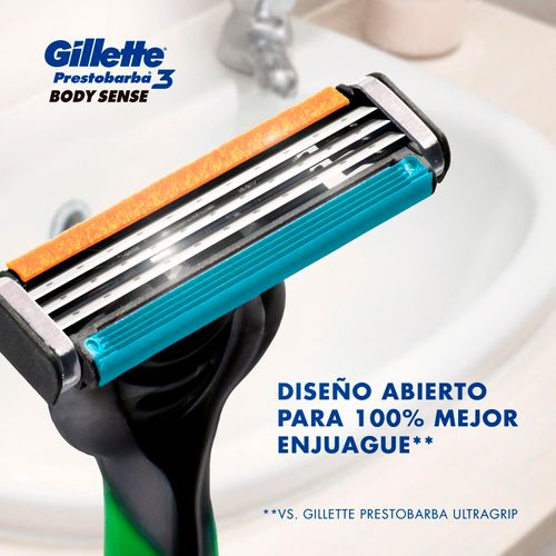 Afeitadora Desechable para el Cuerpo Prestobarba3 Body, 2 Unidades