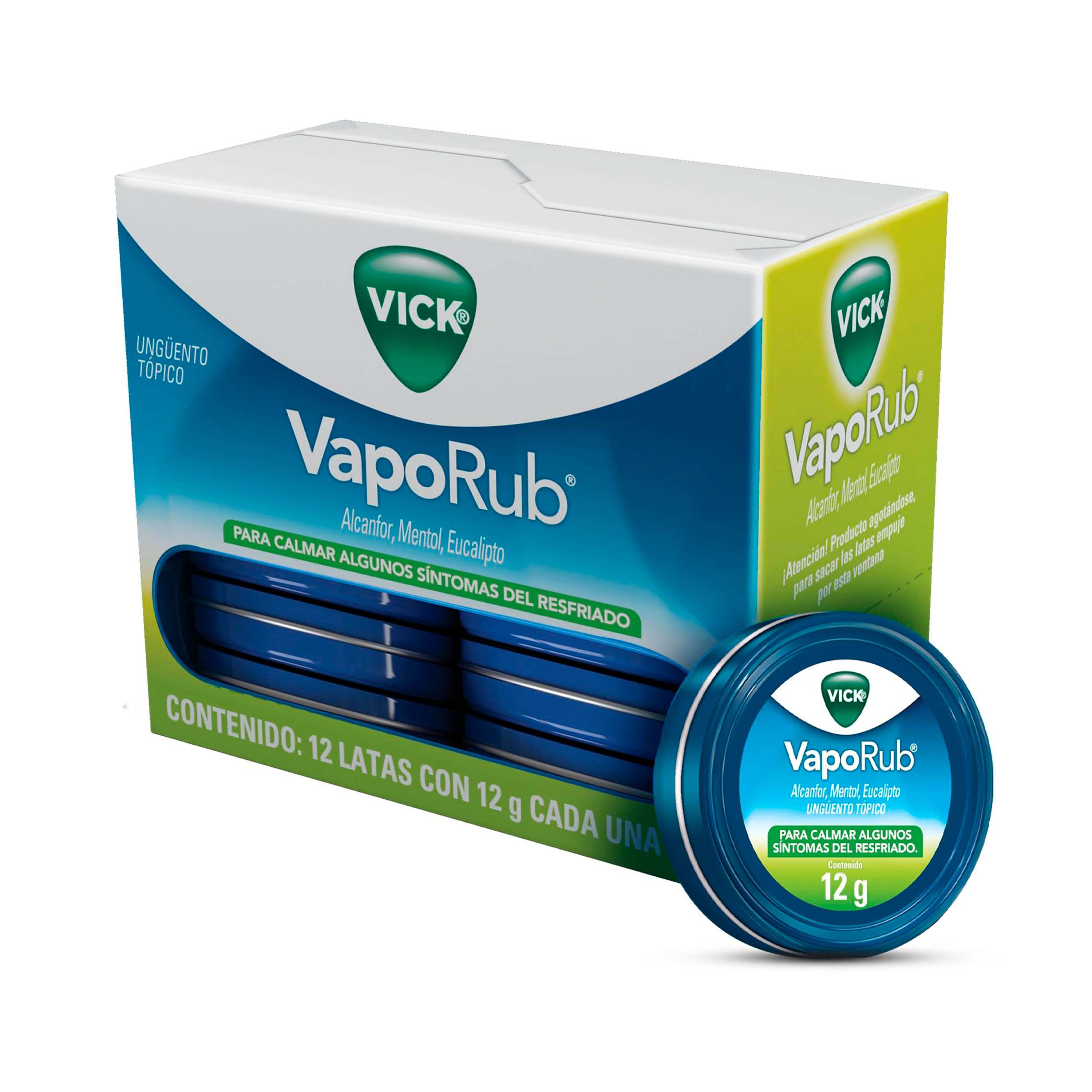 Vick - Pack Vaporub Inhalador, para Resfriado, con Aroma a Mentol