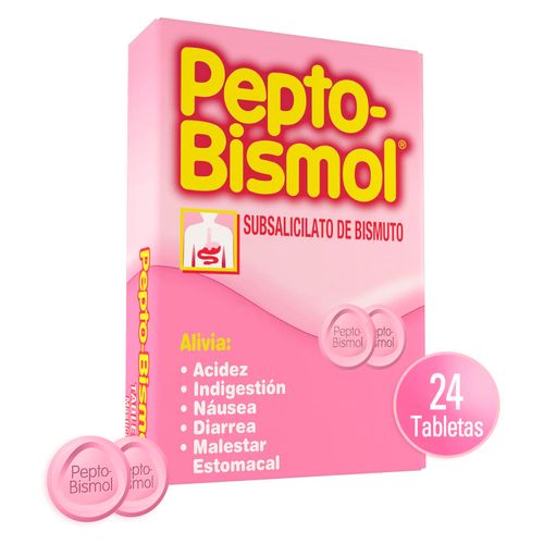 Tabletas Masticables Pepto-Bismol Sabor Original -24Uds