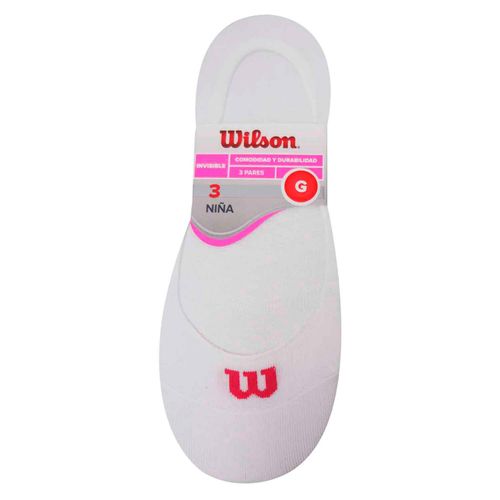 3 Pack Liner Wilson Niña Blanco Gde Sin Felpa B7012