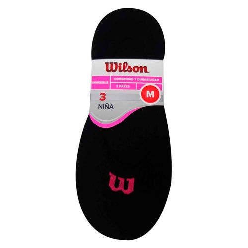 3 Pack Liner Wilson Niña Negro Med Sin Felpa B7014