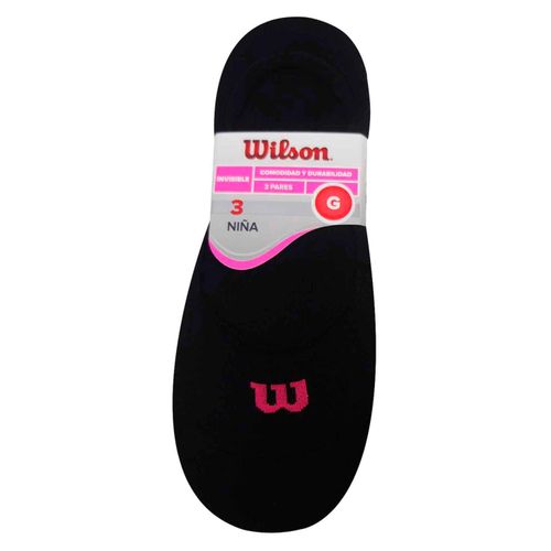 3 Pack Liner Wilson Niña Negro Gde Sin Felpa B7015