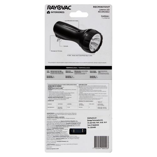 Linterna Rayovac recargable 5 LED