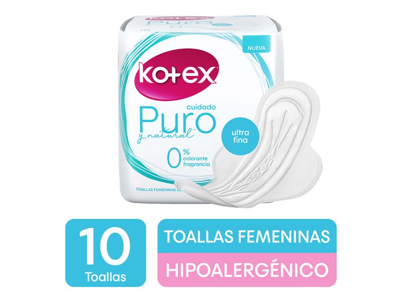 Toallas-Femeninas-Marca-Kotex-Puro-Y-Natural-Ultra-Fina-Hipoalarg-nico-10Uds-1-10540