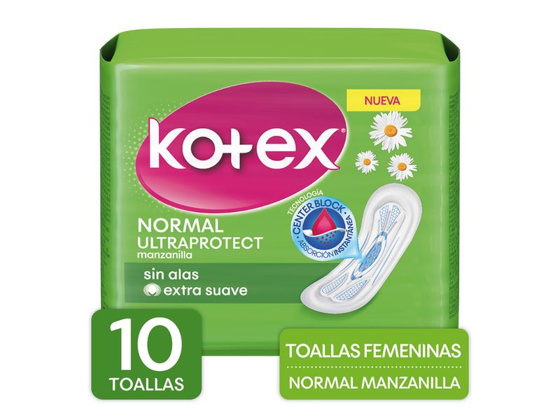 Toallas-Femeninas-Marca-Kotex-UltaProtect-Manzanilla-Sin-Alas-10Uds-1-7753