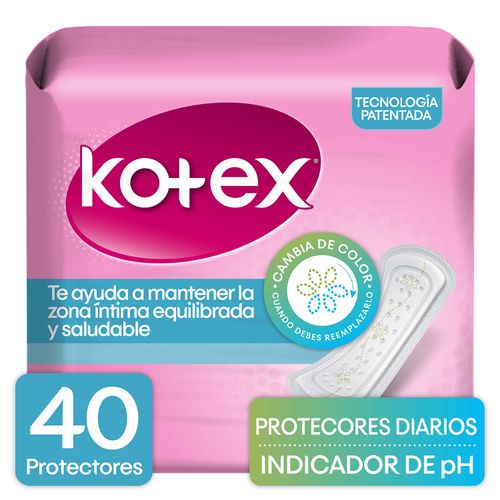 Protectores Diarios Kotex Con Indicador De PH - 40Uds