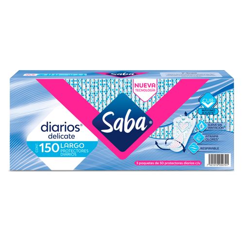 Protectores Diarios Saba Largos 150U